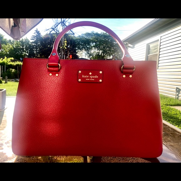 Kate Spade Wellesley Elena handbag red - Picture 1 of 8